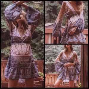 Cleobella Serenity Dress Boho Velvet Burnout Midi